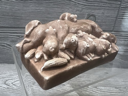 Vintage mother pig and - pig, baby