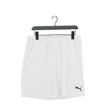 Puma Men's Shorts L White 100% Polyester Sweat