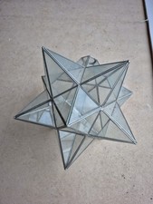 Vintage Star Chrome/Glass Pendant Ceiling Lamp Shade. Light