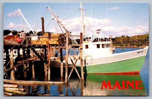 Postcard fishing boat - postcard,