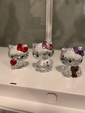 Hello Kitty Swarovski Crystal 2011 Limited Edition Set Of 3 