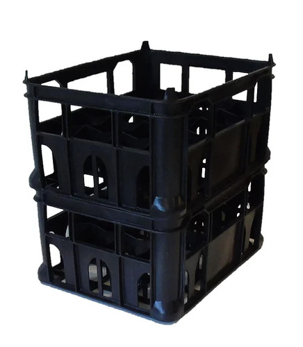 Plastic milk bottle crate - plastic,