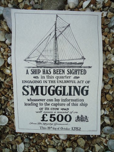 Smuggling ship poster - ship, 1782