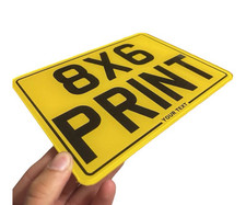 8X6 Reflective Track Day Plate Motorbike Show Number Plate With Slogan