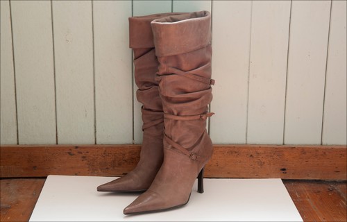 Dune mid calf tan leather