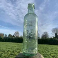 Traditional Glass Bottle L.M.W.S London Old Vintage Glass Bottle