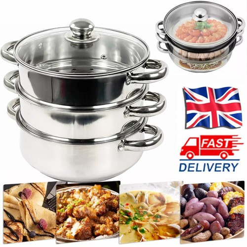 3tier 28cm steel - steel, induction