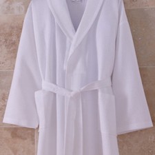 Waffle Weave White Bathrobe |