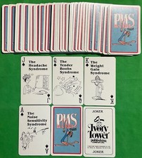 Old Vintage Unusual Non Standard * PMS GIRLS WOMEN  Playing Cards COMIC CARTOONS