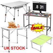 Portable Folding Camping Table Small Lightweight Adjustable Height Garden Table