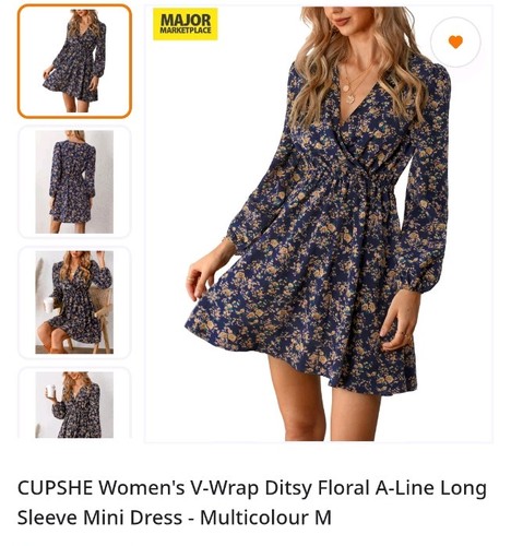 Cupshe navy floral wrap - cupshe,