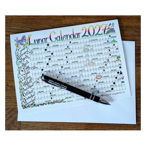 2027 lunar moon desk calendar - 2027,