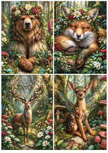Mystical woodland animals 1 - mystical,