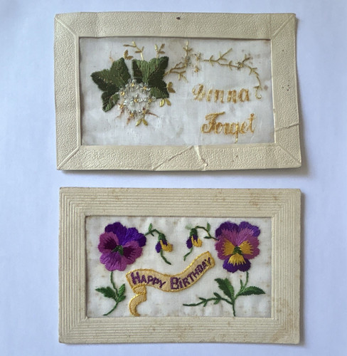 Embroidered silk fabric - embroidered,