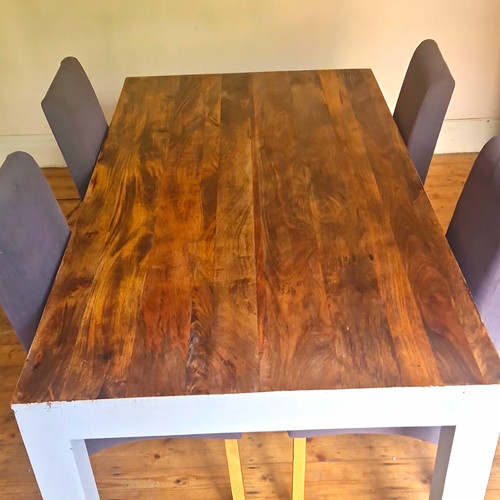 Wood rectangular dining table - rectangular,