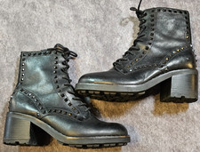 ASH Womens SZ 8 Black Leather