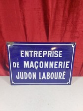 Antique French Enamel Sign From Masonry Company 