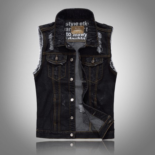 Mens denim black ripped - mens,