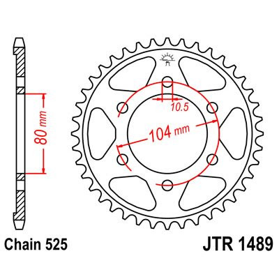 27954 sprocket rear plate - rear, 1489