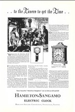 1929 Hamilton-Sangamo Vintage Print Ad Timepiece Ephemera Clock Time