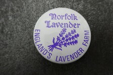 Norfolk Lavender England's Lavender Farm Pin Badge Button (L48B)