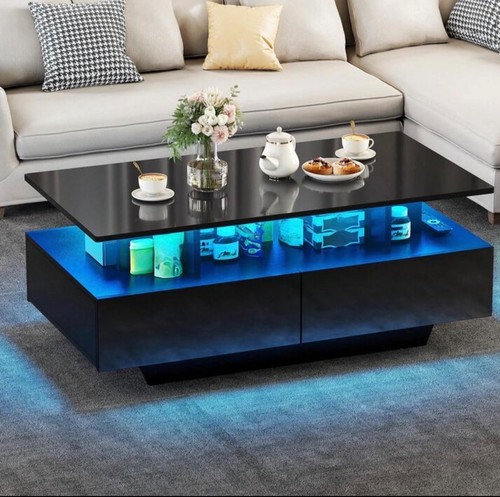 Led coffee table with - coffee,