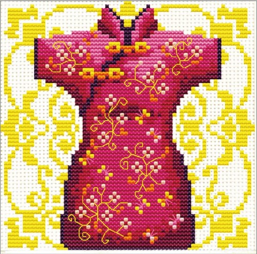 Needleart world geisha red - world,