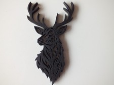 Large Stag Head Wall Art  Wood