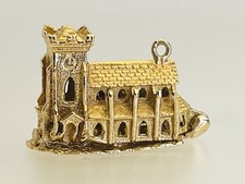 Vintage 9ct Heavy Opening Church 1972 Baptism Christening Font Charm Traditional