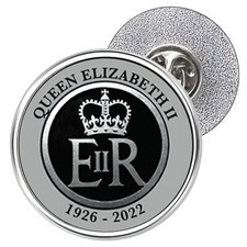 Her Majesty The Queen Memorial 1926-2022 Metal Lapel Pin Badge 25mm