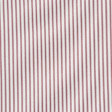 Luxury French Ticking Stripe Fabric Red 100% Cotton Woven Herringbone Curtains