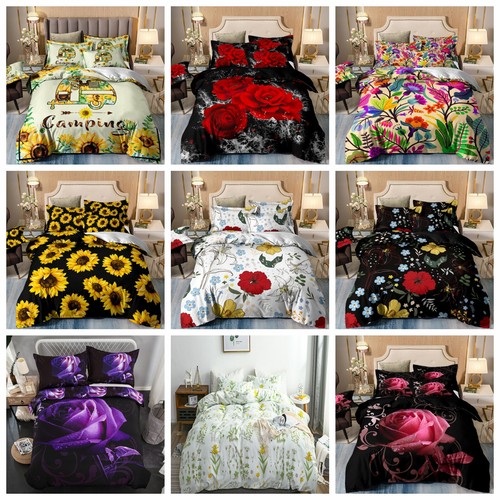 Floral boho duvet cover - duvet,