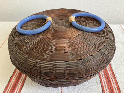 Vtg chinese wicker sewing - vtg,
