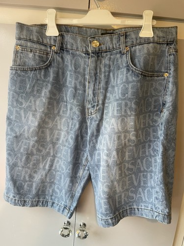 Versace logo denim - logo, shorts