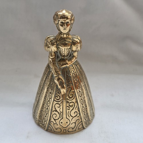 Brass handheld bell - brass,