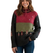 VTG Christmas Tree Knit