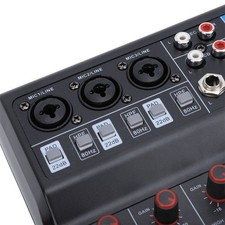 DJ Mixer 5 Channels Multifunctional Reverberation Delay Effect Sound Board