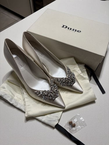 Dune ivory satin bridal shoes - ivory,