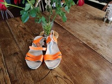 RRP: £60 Brand New Biocomfort Made in Spain Size 6.5 Summer Cork Wedge Sandals