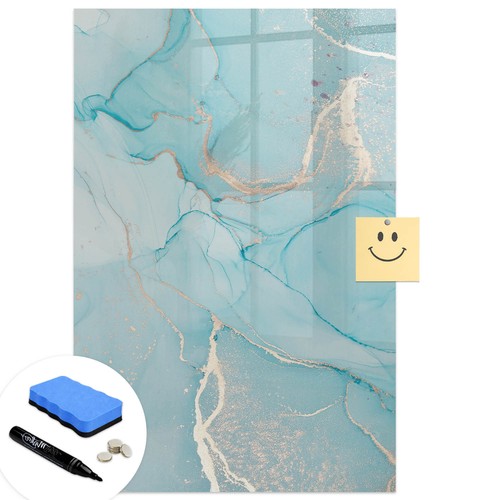Magnetic glass memo board - glass,