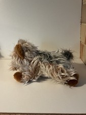 KEEL TOYS YORKSHIRE TERRIER YORKIE MAISY DOG SOFT PLUSH TOY RED BOW COLLAR