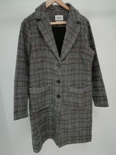 FARHI by Nicole Farhi Ladies Size 12 Dogtooth With Wool Button Up Autumn Prelove