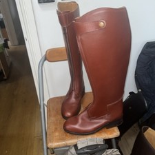 Asprey Tan Polo Boots Size 6