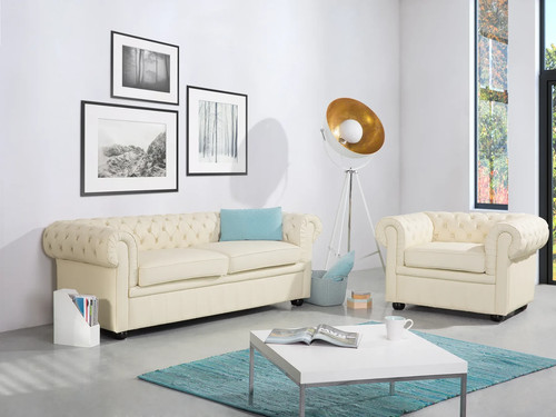Beliani seater chesterfield - beliani,