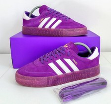 Adidas Samba Rose Ltd Edition TFL Elizabeth Line Trainers UK Size 7 Purple 
