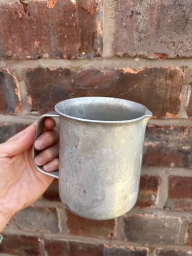 Vintage aluminium metal dairy