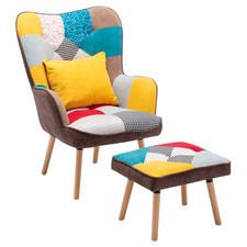 Patchwork Accent Armchair with