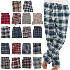 M&S Mens Brushed Fleece Pyjama Check Woven Flannel Bottoms Cotton PJ's Trousers