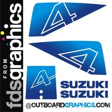Suzuki DT4 4hp 2 stroke outboard engine decals/sticker kit