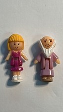 VINTAGE POLLY POCKET FUNTIME BLUE CLOCK FATHER TIME & MIDGE FIGS BLUEBIRD 1991